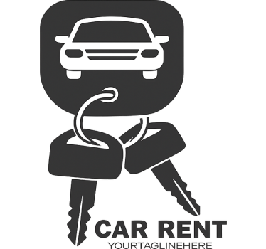 Personalisierter aufkleber für autovermietung logo - TenStickers