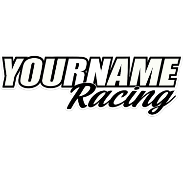 Personalisierter aufkleber ihr name rennsport - TenStickers