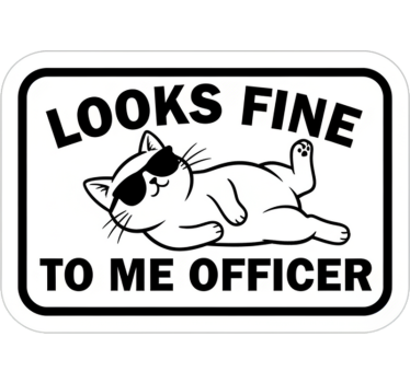 Autoaufkleber sieht für mich gut aus, officer - TenStickers