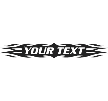 Lkw aufkleber mit individuellem text und flammen - TenStickers