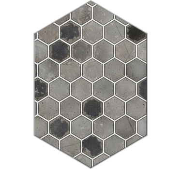 Fliesenaufkleber dunkler hexagonaler marmor - TenStickers