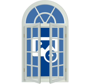 Fensteraussicht wohnzimmer Wandtattoo - TenStickers