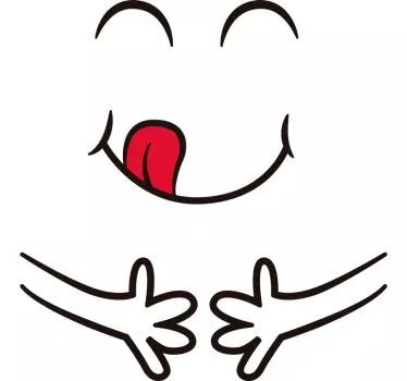 Kühlschrank Folie Hungriger Emoji - TenStickers