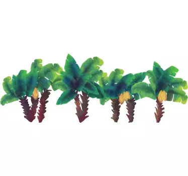 Wandtattoo Baum aquarell Palmen - TenStickers