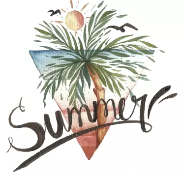Wandtattoo Baum Sommer Palmen - TenStickers