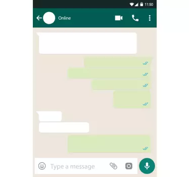 Whiteboard Folie anzeige der messaging-schnittstelle - TenStickers