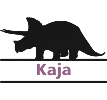 Wandtattoo kinderzimmer triceratops namensschild - TenStickers