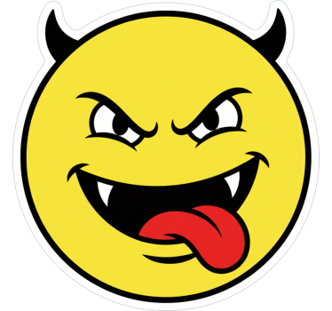 Personalisierter aufkleber frecher smiley ausdruck - TenStickers