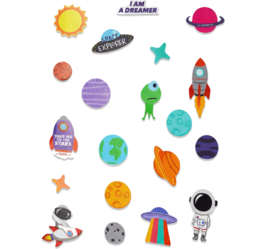 Fahrrad aufkleber weltraumforscher grafiken - TenStickers