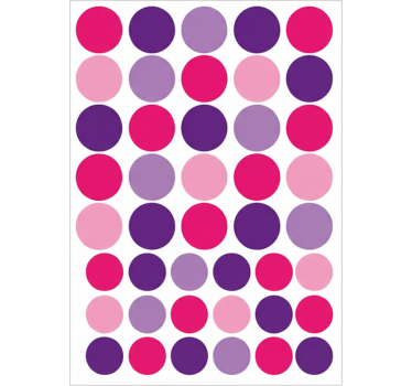 Fahrrad aufkleber lila und rosa punkte - TenStickers