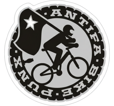 Fahrrad aufkleber antifa statement - TenStickers