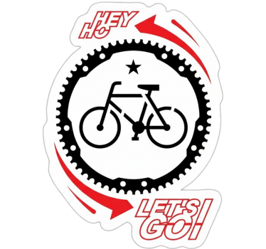 Fahrrad aufkleber mit let's go musterdekal - TenStickers
