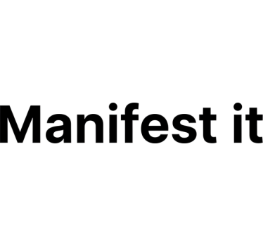 Spiegel aufkleber moderne "manifestiere es" aussage - TenStickers