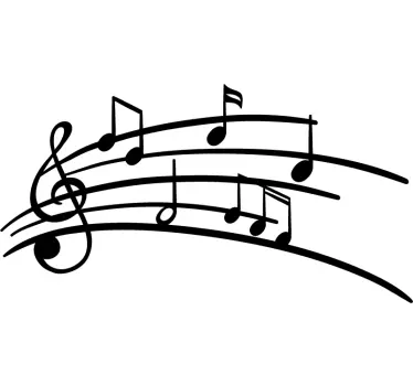 Autoaufkleber Musiknoten - TenStickers