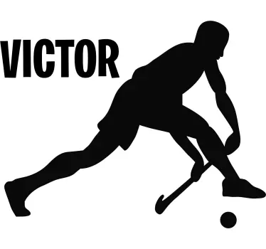 Feldhockeyspieler mit Namen Wandtattoo Jugendzimmer - TenStickers