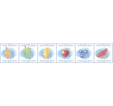 Bordüre selbstklebend mit lebendigem obstmotiv - TenStickers