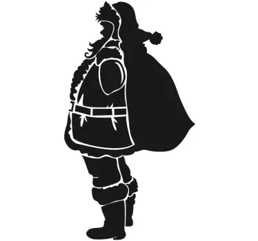Wandtattoo Silhoulette Weihnachtsmann - TenStickers