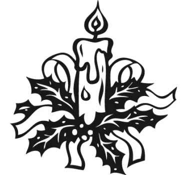 Weihnachtskranz Aufkleber - TenStickers