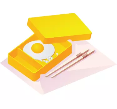 Wandtattoo Küche Brotbox mit Ei - TenStickers