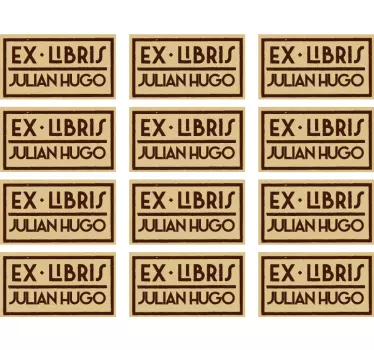 Wandtattoo zitat ex libris julian hugo - TenStickers
