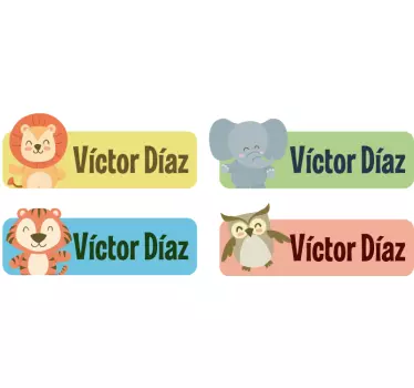 Personalisierter tiernotizbuchaufkleber - TenStickers