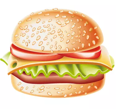 Wandtattoo Küche Cheeseburger - TenStickers