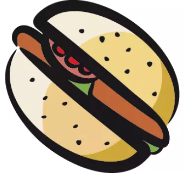 Wandtattoo Küche Burger - TenStickers