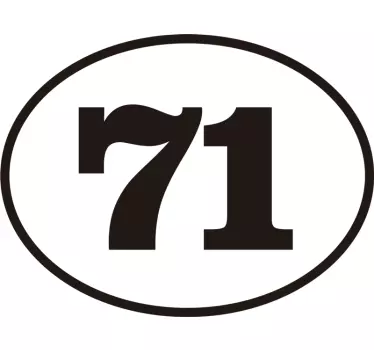 Personalisierbare Nummer Motorrad Aufkleber - TenStickers
