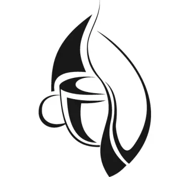 Kaffee Logo Sticker - TenStickers