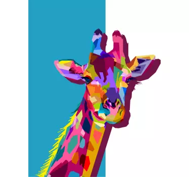 Giraffe 3d laptop Aufkleber - TenStickers