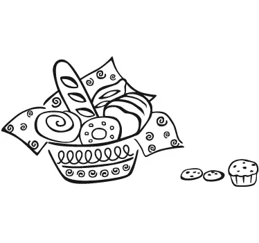 Wandtattoo Küche Brotkorb - TenStickers