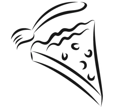 Wandtattoo Kuchenstück - TenStickers