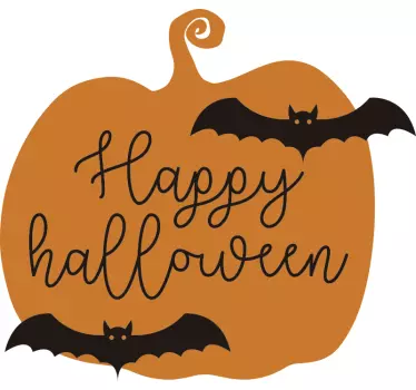 Wandtattoo Halloween Happy Halloween Kürbis - TenStickers