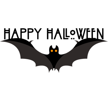 Wandtattoo für Zuhause Happy Halloween Fledermaus - TenStickers