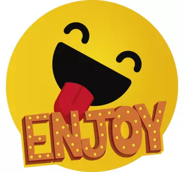 Wandtattoo Bett lächelnde gesichtsgrafik - TenStickers