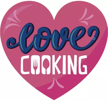 Wandtattoos Küche Liebe es zu kochen - TenStickers