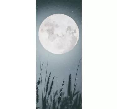 Folie kühlschrank mondlicht gras szene - TenStickers