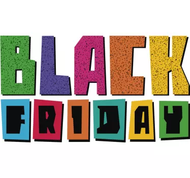 Rabatt aufkleber black friday verkaufsereignis - TenStickers