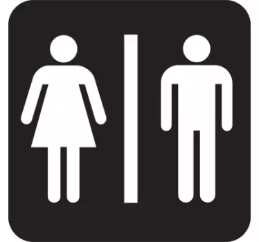 Aufkleber Toilette für Mann und Frau - TenStickers