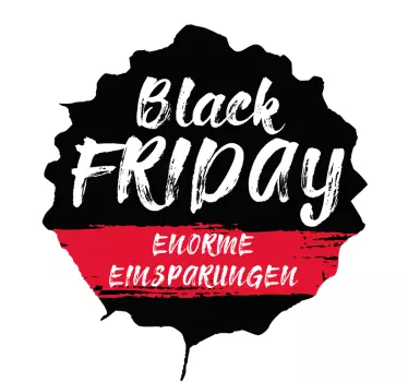 Schaufenster Aufkleber Black Friday Enorme Einsparungen - TenStickers