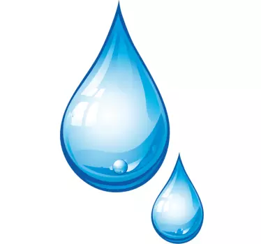 Großer Wassertropfen Wandtattoo Badezimmer - TenStickers