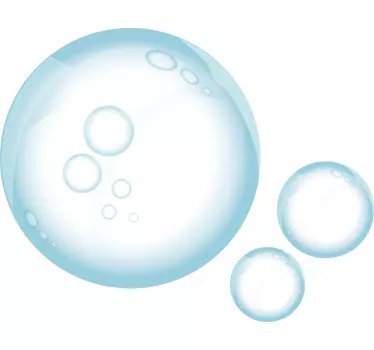Wandtattoo Badezimmer Wasserblase - TenStickers