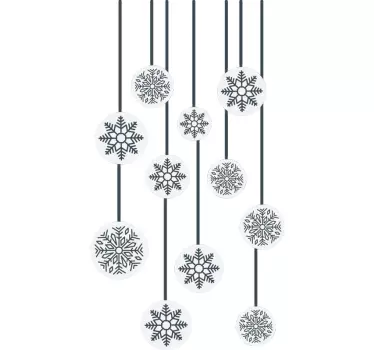 Schaufensteraufkleber Weihnachten Schneeflocken - TenStickers