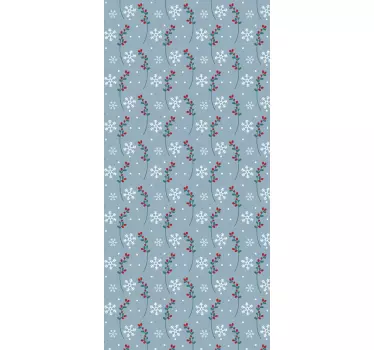 Weihnachtsaufkleber Tür mit Schneeflocken - TenStickers