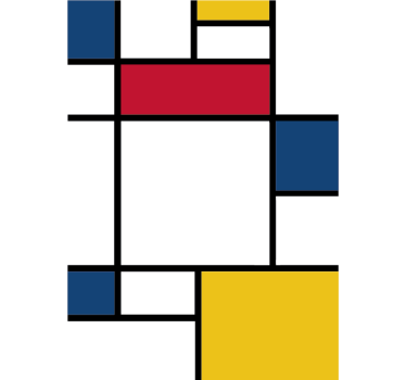 Fensteraufkleber abstrakte Kunst Mondrian - TenStickers