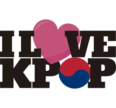 Whiteboard folie ich liebe kpop - TenStickers