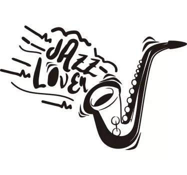 Wandtattoo Musik jazz-liebhaber-saxophon-design - TenStickers