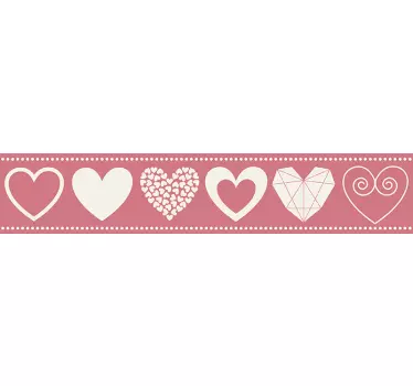 Herz Sticker Herzchen Bordüre - TenStickers