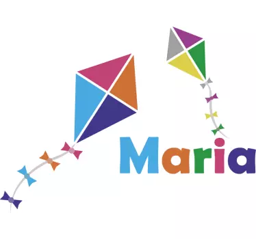 Wandtattoo kinderzimmer mit drachen und namen - TenStickers