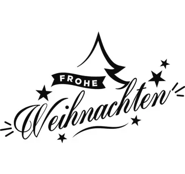 Schaufensteraufkleber Weihnachten eleganter Text - TenStickers